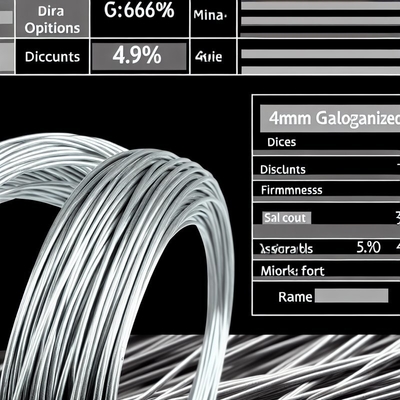 4mm Galvanized Steel Wire High Corrosion Resistance 350g/sqm Zinc Coating